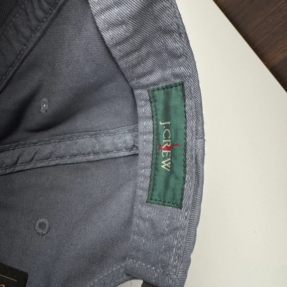 J Crew Made in the USA Garment Dyed Twill Baseball Cap Hat Gray - NEW